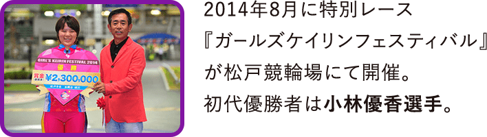 特別競走『ガールズケイリンフェスティバル』が松戸競輪場にて開催。優勝者は小林優香選手。